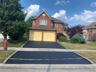 After driveway sealing